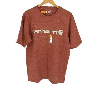 NWT Carhartt Mens Loose Fit‎ Short Sleeve Graphic T-Shirt Heather Rust Medium